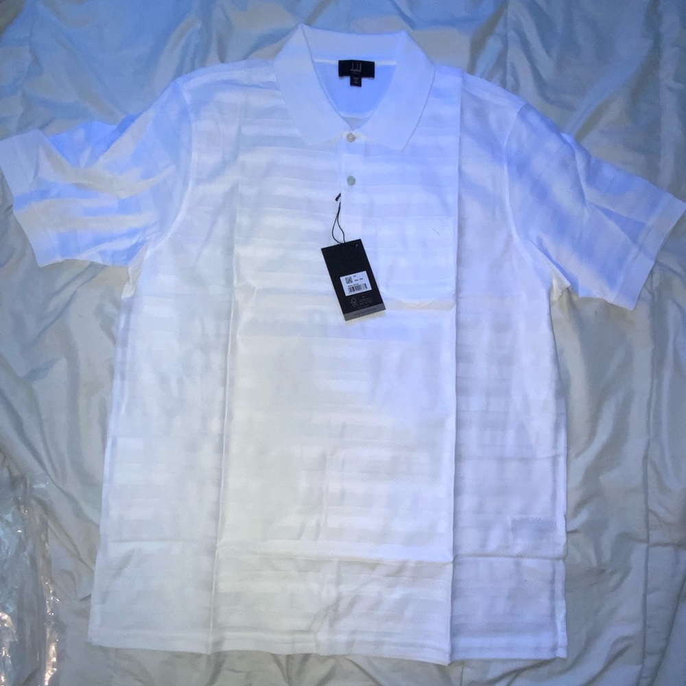 Dunhill Mens shirt, white, made in Italy size 2XR NWT